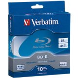 Verbatim 25 GB 6x Blu-ray Single Layer Recordable Disc BD-R 10-Disc Spindle  97238