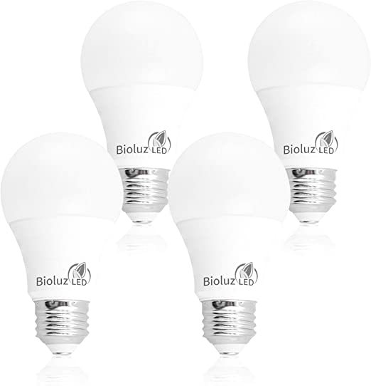 Bioluz LED 100W LED Bulbs, Dimmable LED Light Bulbs, Natural White 4000K, A19 LED Light Bulb 1600 Lumen - 4 Pack