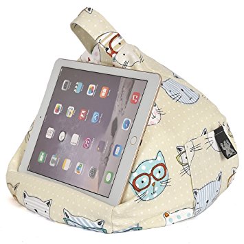 iBeani iPad & Tablet Stand / Bean Bag Cushion Holder for All Devices / Any Angle on Any Surface - Cool Cats