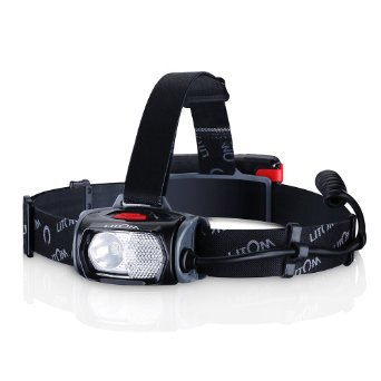 LITOM Super Bright WhiteRed LED Headlamp-220 Lumens Cree Led153m lighting 2000Mah Rechargeable Battery Waterproof Best for Running Caving Hiking Camping Reading Kids Perfect HeadlightsGift