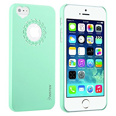 iPhone SE Case, Insten Snap-on Case Compatible with Apple iPhone 5SE / 5S / 5, Mint Green Sweet Heart