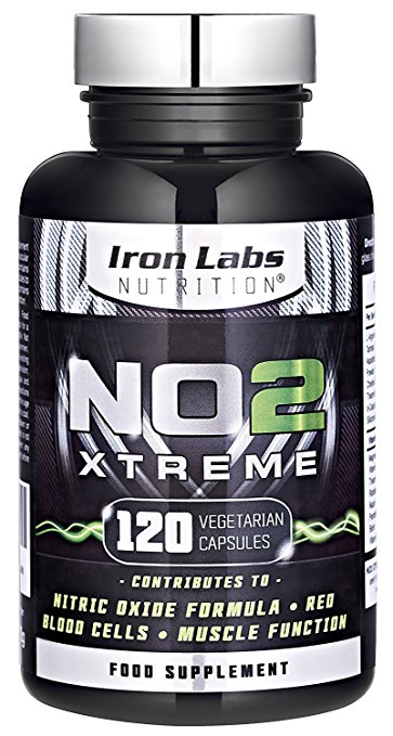 Iron Labs Nutrition NO2 Xtreme Nitric Oxide Pre-Workout Supplement, 2500 mg, 120-Count