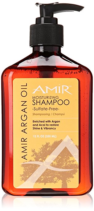 Amir Argan Oil Sulfate Free Shampoo, 12 Fl Oz