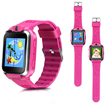 Smart Watches For Kids Digital Game Watches Toys Boys Girls Age 3-12 Learning Toys Smartwatches Touchscreen Puzzle Games Video Recording Camera Watches For Kids Birthday Gifts(Pink)