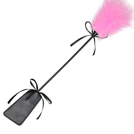 Vivilover Feather Tickler and Leather Slapper Costume Accessory (Pink)