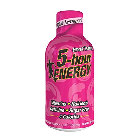 Regular Strength 5-hour ENERGY Shots – Pink Lemonade – 24 Count
