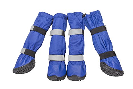 Megipet® All Weather Dog Shoes Water Resistant Paw Protector Dog Boots for Snow with Reflective Velcro Straps