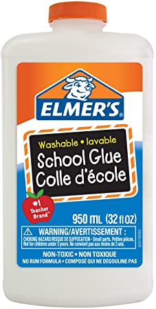 Elmer's Washable No-Run School Glue, 950ml, 32-Ounce Bottle (6155060331)