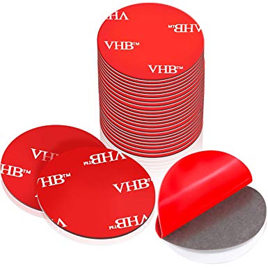 Boao 20 Pieces Sticky Adhesive Replacement Round Double Sided Foam Tape Pad Mounting Adhesive Compatible with Socket, Pop Expanding Stand and Grip