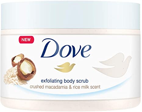 Dove Exfoliating Body polish Macadamia & Rice Milk Body Scrub 225 ml