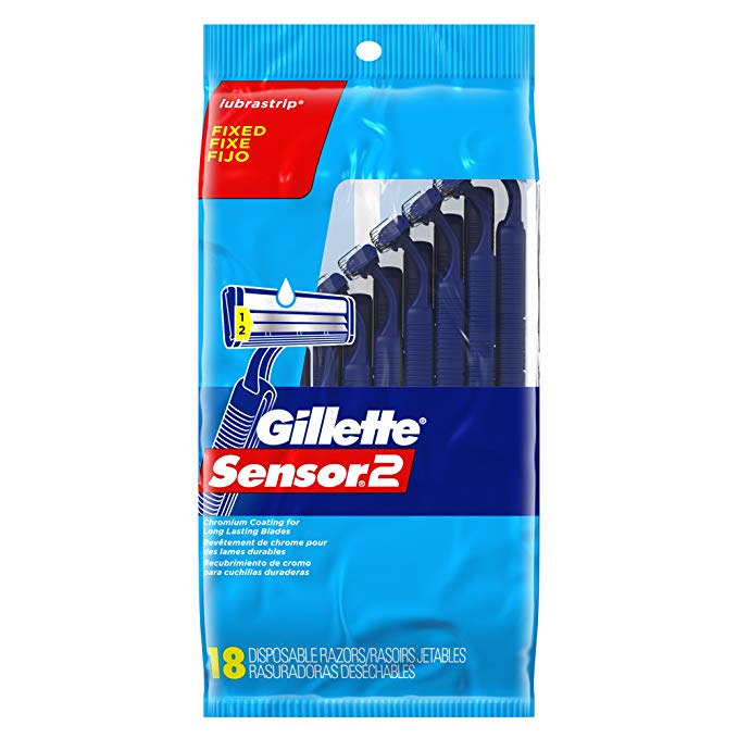 Gillette Sensor2 Men's Disposable Razors, 18 count