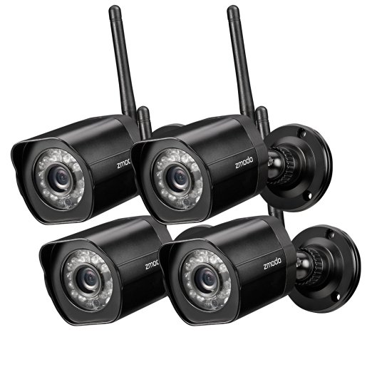 Zmodo WiFi IP 720p HD Outdoor Security Cameras (4 Pack)
