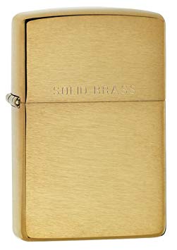 Zippo Personalized Message Engraved Customized Basic and Best Styles Indoor Outdoor Windproof Lighter (Brushed Solid Brass)