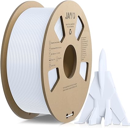 JAYO High Speed PLA Filament 1.75mm, PLA 3D Printer Filament for Fast Printing up to 600mm/s, High Flowable PLA Filament Dimensional Accuracy  /- 0.02mm, 1.1KG Spool(2.42 LBS), White