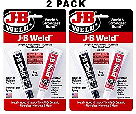 J-B Weld 8265S Original Steel Reinforced Epoxy Twin Pack - 2 oz (Pack of 2)