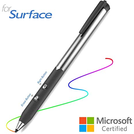Microsoft Certified Surface Pen, LACORAMO Stylus Supporting 500hrs Working 180Days Standby, USB Rechargeable Pen 4096 Pressure Sensitivity, Compatible for Surface Go/Pro 3/4/2017, Laptop/Book/Studio