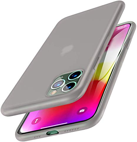 TOZO for iPhone 11 Pro Case 5.8 Inch (2019) Liquid Silicone Gel Rubber Shockproof Shell Ultra-Thin [Slim Fit] Soft 4 Side Full Protection Cover for iPhone 11 Pro (Semitransparent Black)