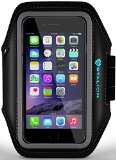 iPhone 5 5S 5C Armband Stalion Sports Running and Exercise Gym Sportband Jet Black Water Resistant  Sweat Proof  Key Holder