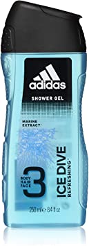 Adidas Sport Sensation Ice Dive 3in1 Shower Gel for Men, 250ml