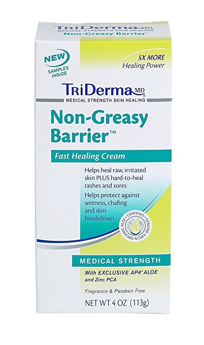 TriDerma® Non-Greasy Barrier™ Fast Healing Cream Helps Protect Against Skin Breakdown and Chafing (4 oz)
