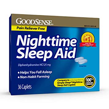 GoodSense Nighttime Sleep Aid, Diphenhydramine Hcl 25 Mg, 36 Count