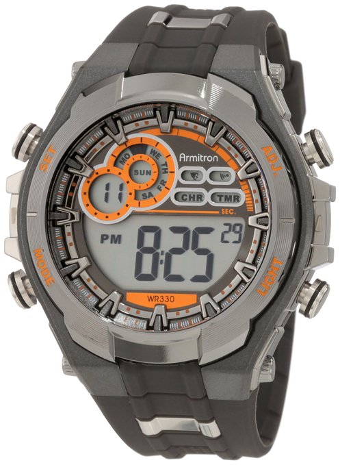 Armitron Sport Men's 40/8188 Digital Chronograph Resin Strap Watch