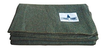 Virgin Merino Wool Camping Blanket By Tahoe Tribe Outfitters - Survival Gear & Emergency Supplies for Outdoor Enthusiasts