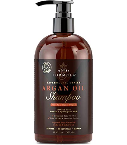 Royal Formula - Argan Oil Shampoo with Biotin for Thinning Hair - Sulfate Free - Volumizing Safe For Colored & Keratin Treated Hair - Regrowth for Men and Women 16 Fl. Oz (Shampoo)