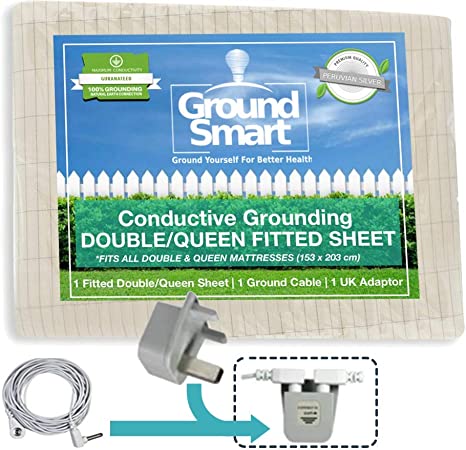 Earthing Sheets Queen Size Fitted; Earthing Bedding Sheets, Grounding Sheet