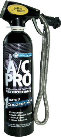 AC PRO ACP-100 Professional Formula R-134a Ultra Synthetic Air Conditioning Refrigerant with Reusable Dispenser and Gauge - 20 oz