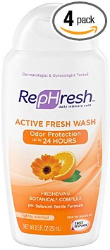 RepHresh Wash, Active Fresh, 8.5 Ounce (Pack of 4)