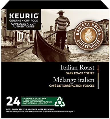 Barista Prima Italian Roast K-Cup Coffee Pods, 24 Count For Keurig Coffee Makers