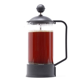 Brillante Small French Press Coffee Maker with 12 Ounce / 3 Cup Glass Beaker - Single Serve Coffee and Tea Maker BR-CP2-350