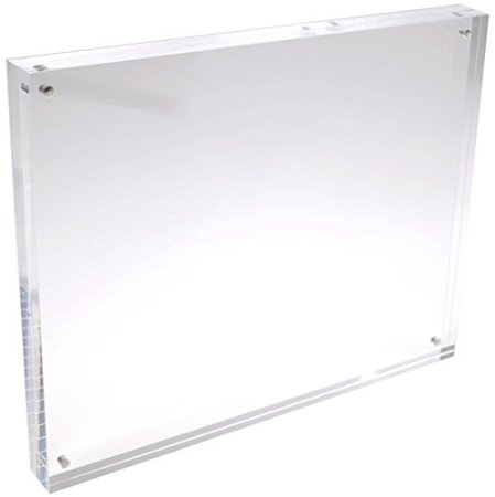 4x6 Clear Acrylic Picture Frame; 20% Thicker Than Standard (0.95 inch/24 mm), Magnetic Acrylic Photo Frames, (4x6 Inches)