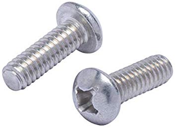 1/4"-20 X 3/4" Stainless Phillips Round Head Machine Screw, (25pc), Coarse Thread, 18-8 (304) Stainless Steel, by Bolt Dropper