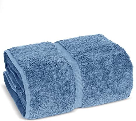 Towel Bazaar Premium Turkish Cotton Super Soft and Absorbent Towels (1-Piece Jumbo Bath Towel, Wedgewood)