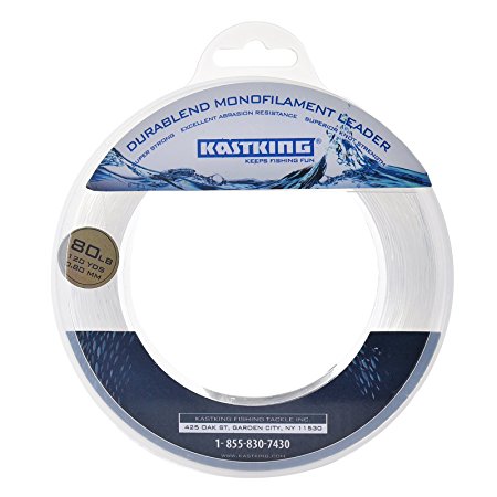 KastKing DuraBlend Monofilament Leader Line - Premium Saltwater Mono Leader Materials - Big Game Spool Size 120Yds/110M - Great Substitute for Fluorocarbon Leader Line - ICAST Award Winning Brand