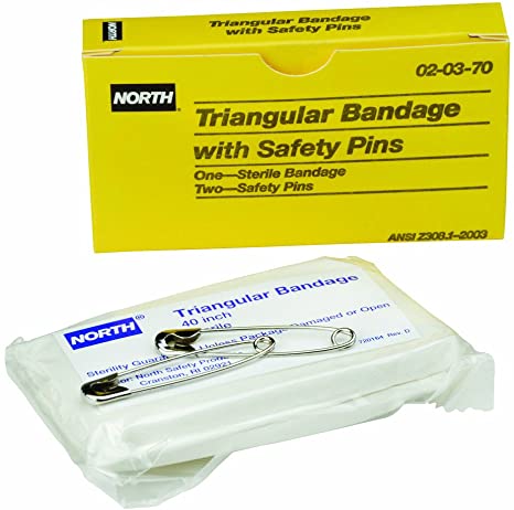 North by Honeywell 020370 Triangular Bandage, Sterile with 2 safety pins per unit