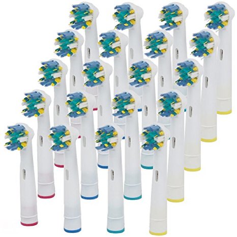 SODIAL(R) 20 PCS Electric Tooth brush Heads Replacement for Braun Oral B FLOSS ACTION NEW