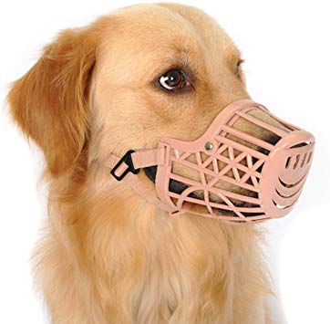 Alfie Pet - Gabby Adjustable Quick Fit Plastic Muzzle - Color: Beige