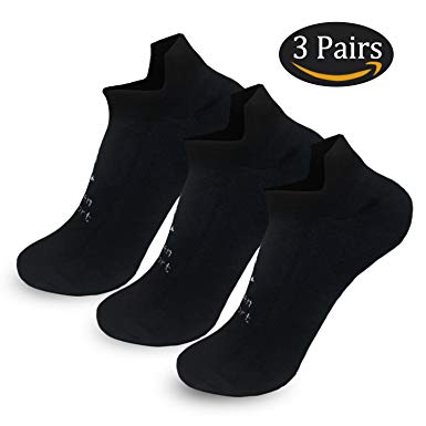 Hidden Comfort No-Show Running Athletic Compression Socks for Men and Women (3Pairs)