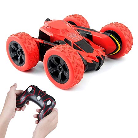 RC Cars Stunt Car Toy, Amicool 4WD 2.4Ghz Remote Control Car Double Sided Rotating Vehicles 360° Flips, Kids Toy Cars for Boys & Girls Birthday