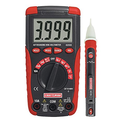 Craftsman 11-function Auto Range Digital Multi-meter and AC Voltage Detector with Flash Light 34-82007