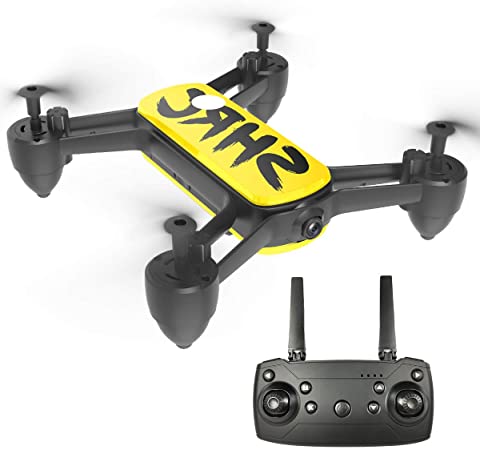 HR 4k Camera GPS Drone with 5G WiFi Live Video Brushless Quadcopter,Auto Return Home, Follow Me, Selfie Drone for Adult Beginner Expert (Yellow)