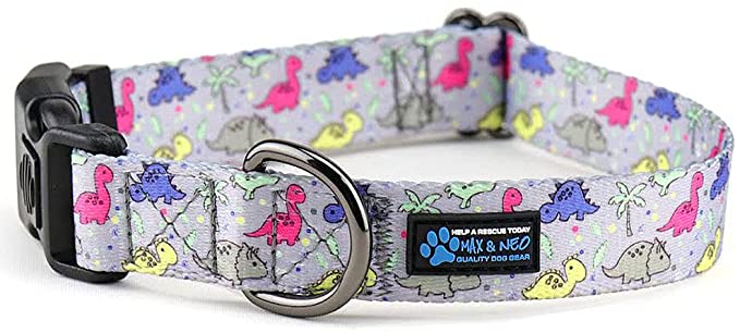 Max and Neo Patterned NEO Dog Collar - We Donate a Collar to a Dog Rescue for Every Collar Sold