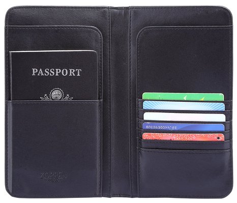 Zoppen No-skimming Passport Pu Leather Shield Wallet Rfid Blocking Cover