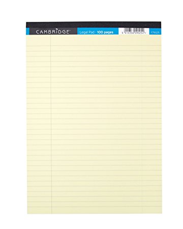 Cambridge Everyday A4 Legal Pads, Yellow (Pack of 10)