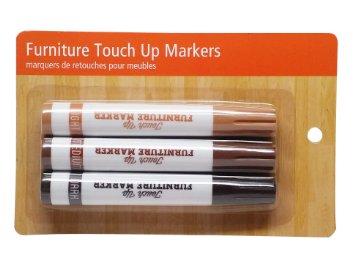 Good Living Permanent Furniture Touch-Up Markers with 4 Different Color Finishes, 1-pack