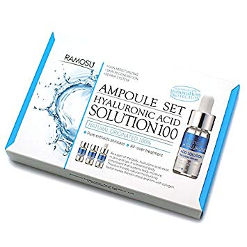 [RAMOSU] 28 Days Hyaluronic Acid Hydrating Facial Moisturizer Ampoule | Intense Hydration for Dry and Dehydrated Skin, Premium Quality Anti Aging Serum (10ml×3EA)