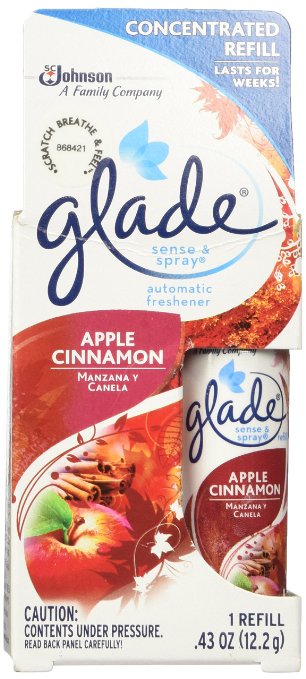 Glade Sense & Spray Refills, Apple Cinnamon, 1 Count